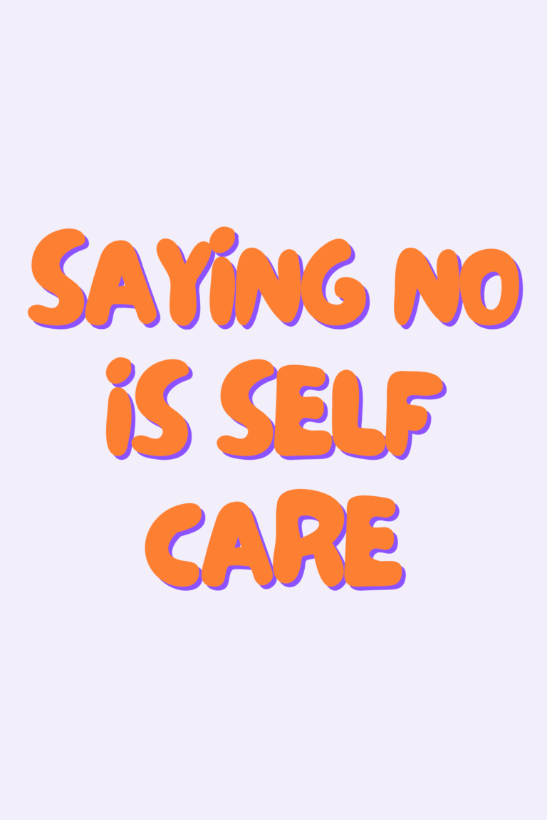 Saying no is self care